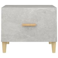 Salontafels 2 st 50x50x40 cm bewerkt hout betongrijs - thumbnail