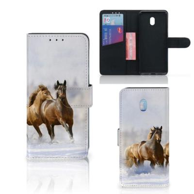 Xiaomi Redmi 8A | Telefoonhoesje | Met pasjeshouder | Paarden Xiaomi Redmi 8A | Telefoonhoesje | Met pasjeshouder | Paarden