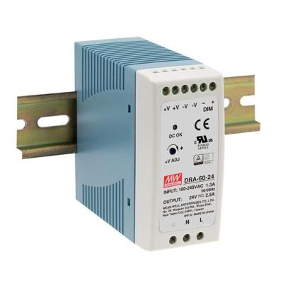 MEAN WELL DRA-60-24 DIN-rail netvoeding 24 V/DC 2.5 A 60 W Aantal uitgangen:1 x Inhoud 1 stuk(s) MEAN WELL DRA-60-24 DIN-rail netvoeding 24 V/DC 2.5 A 60 W Aantal uitgangen:1 x Inhoud 1 stuk(s)