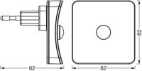 OSRAM HOMELIGHTING Lunetta Square Sensor RGB White LED-onderbouwlamp met bewegingsmelder - thumbnail