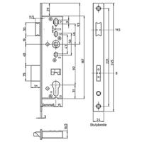 RR-Einsteckschl.PZW 24/35/92/8mm DIN L/R VA - thumbnail