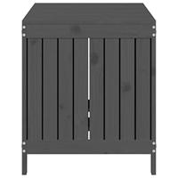 Tuinbox 121x55x64 cm massief grenenhout grijs - thumbnail