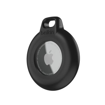 Belkin Waterdichte Apple AirTag veilige houder met sleutelhanger, duurzame krasbestendige AirTag-hoes, beschermende AirTag-sleutelhangeraccessoire voor sleutels, huisdieren, bagage, rugzakken en meer
