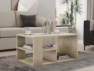 Salontafel - EROS - Rechthoekig - Travertin - 80 x 50 x 40 cm - thumbnail