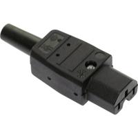 AS Schwabe 62082 Apparaatstekker (warm) Stekker, recht Totaal aantal polen: 2 10 A Zwart 1 stuk(s) - thumbnail