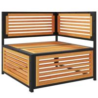 Tuinhoekbank met kussens massief acaciahout - thumbnail