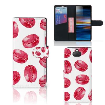 Sony Xperia 10 Plus Book Cover Pink Macarons Sony Xperia 10 Plus Book Cover Pink Macarons