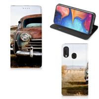 Samsung Galaxy A20e Stand Case Vintage Auto - thumbnail