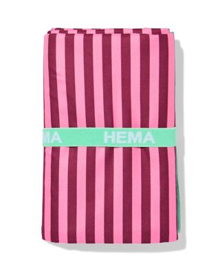 HEMA Strandlaken 110x175cm microvezel strepen (roze)
