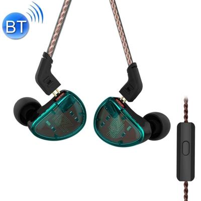 KZ AS10 tien eenheid bewegende ijzer in-ear Bluetooth HiFi oortelefoon met microfoon (cyaan)