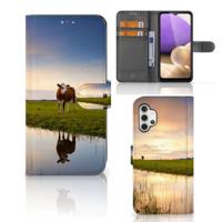 Samsung Galaxy A32 4G | Telefoonhoesje | Met pasjeshouder | Koe - thumbnail