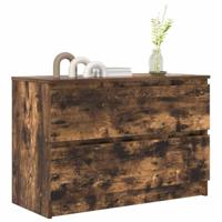 Tv-meubel 80x35x54 cm spaanplaat gerookt eikenkleurig - thumbnail