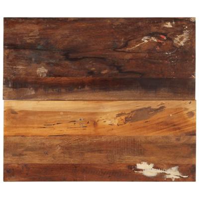 Tafelblad rechthoekig 15-16 mm 60x70 cm massief gerecycled hout