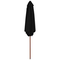 Parasol met houten paal 270 cm zwart - thumbnail