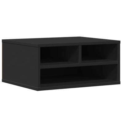 VidaXL Printerkastje 49x40x22,5 cm bewerkt hout zwart - thumbnail