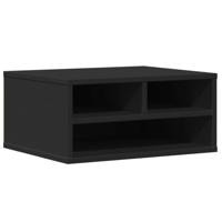 VidaXL Printerkastje 49x40x22,5 cm bewerkt hout zwart - thumbnail