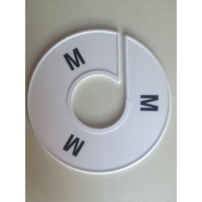 Maatring 11 cm wit/zwart M