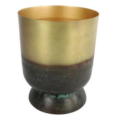 Countryfield bloempot avelon s groen/messingkleurig 26 cm | 4 stuks