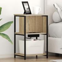 Nachtkastje 2 pcs Sonoma eiken 38 x 31 x 61 cm Bewerkt hout - thumbnail