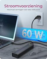 ICY BOX IB-AC6113 13-poorts USB 3.0 Hub met 12 V / 5 A voedingsadapter, aluminium behuizing en USB laadpoort zwart - thumbnail