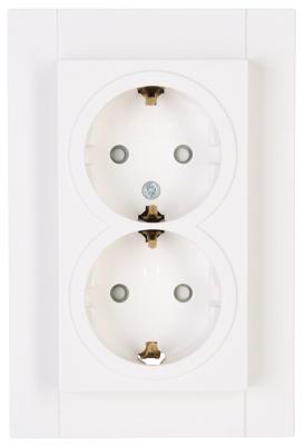 Athenis wandcontactdoos 2-voudig RA KV helder wit Athenis wandcontactdoos 2-voudig RA KV helder wit