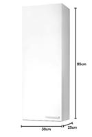 Kast Forés Wit Grijs Aluminium ABS 30 X 25 X 85 CM - thumbnail