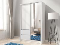 Kast SARATOS 3 deuren 2 lades 130 cm wit - thumbnail