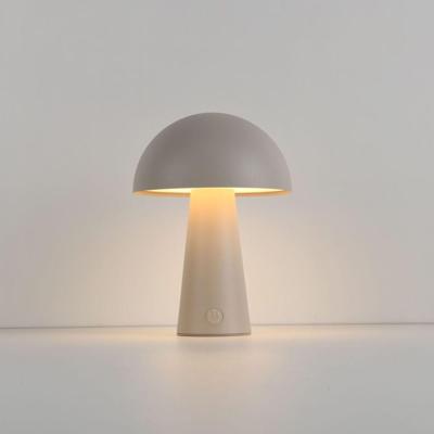 LED Tafellamp Arvento beige - 2W - Beige - Mushroomlamp - Paddenstoel - IP44 spatwaterdicht - Oplaadbaar - Met 1m USB-C - Met geïntegreerde dimmer