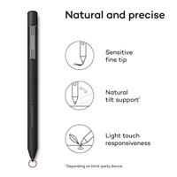 Bamboo Ink Plus Active Stylus (oplaadbaar, met 4.096 drukniveaus en kanteldetectie voor nauwkeurig tekenen, schrijven en becommentariëren op Windows 10-apparaten met pen) zwart - thumbnail