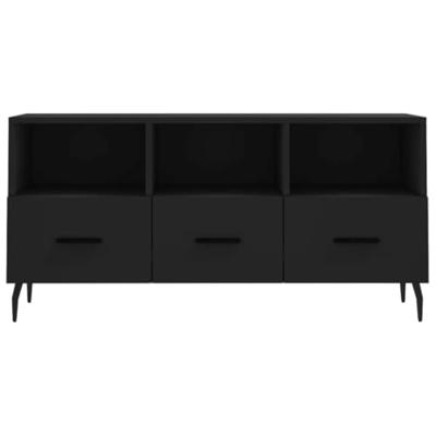 Tv-meubel 102x36x50 cm bewerkt hout zwart