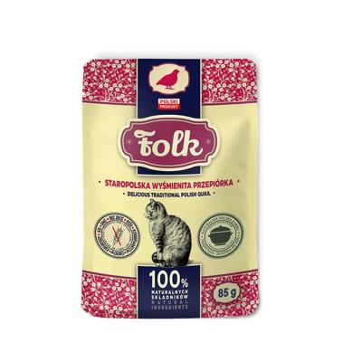 FOLK Delicious traditional polish quail - nat kattenvoer - 85g