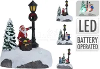 Kersttafereel Lantaarn met LED Assorti 1st - thumbnail