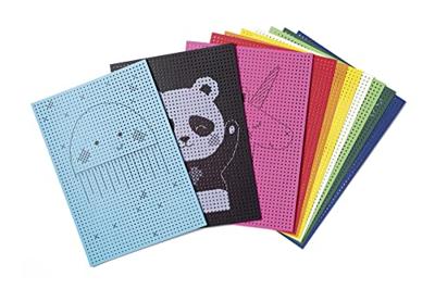 Karton om op te borduren MIX COLORÉ - FOLIA dieren, 40 vellen meerkleurig