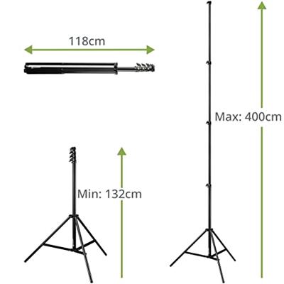 Bresser BR-TP400R Lampstatief 400cm