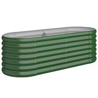 VidaXL Plantenbak 114x40x36 cm gegalvaniseerd staal groen - thumbnail
