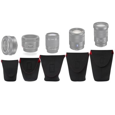 5 in 1 SLR camera lens pakket verdikking schokbestendige neopreen lens opbergzakje kleverige aftrek