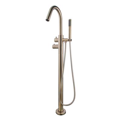 Badkraan Vrijstaand Wiesbaden Caral Thermostatisch Compleet Geborsteld Staal