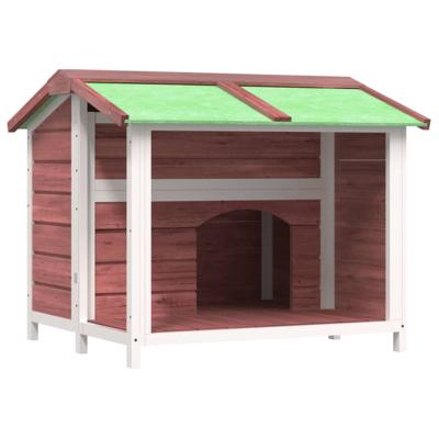 VidaXL Hondenhok 96x87x80,5 cm massief grenenhout mokkakleurig VidaXL Hondenhok 96x87x80,5 cm massief grenenhout mokkakleurig