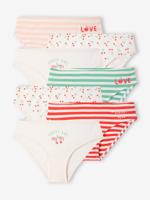 Set van 7 meisjesonderbroeken met print ecru - thumbnail