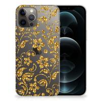 iPhone 12 Pro Max | TPU Case | Gouden Bloemen - thumbnail