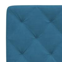 Hoofdbordkussen 140 cm fluweel blauw - thumbnail