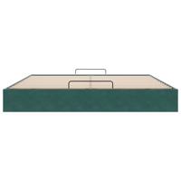 Ottoman bedframe zonder matras 160x200 cm fluweel donkergroen - thumbnail