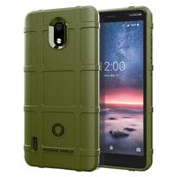 Volledige dekking schokbestendig TPU Case voor Nokia 3.1 A (Army Green) - thumbnail
