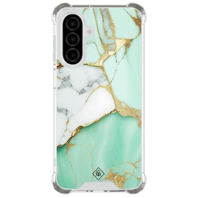 Samsung Galaxy A26 shockproof hoesje - Marmer mintgroen Samsung Galaxy A26 shockproof hoesje - Marmer mintgroen