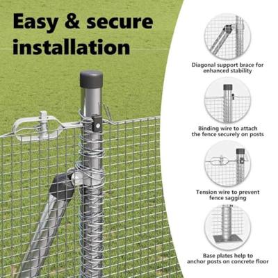 VidaXL Afrasteringspaal zilver 10 x 1,6 m (12 x 12 mm gaas) staal VidaXL Afrasteringspaal zilver 10 x 1,6 m (12 x 12 mm gaas) staal