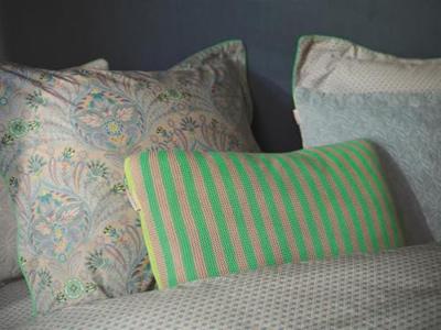 Pip Studio Pip Studio Bonsoir Stripe Cushion Green 40x60 cm