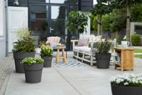 Elho Vibia Campana straight bloempot rond 25 cm antraciet - thumbnail