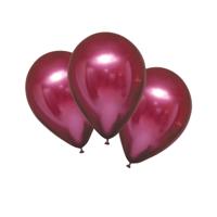 Chrome Ballonnen Granaatappel Rood Luxe - 6 Stuks - thumbnail