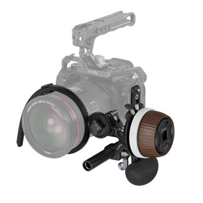 SMALLRIG F60 Modulaire Follow Focus met A/B Stops, Maakt een Breed Bereik (0,6 kgf-1,8 kgf) Traploze Dempingaanpassing Mogelijk, met 15 mm Staafklem en Snap-on Tandwielringriem - 5163