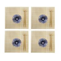 Sushi-set DKD Home Decor 14,5 x 14,5 x 31 cm Blauw Wit Keramiek Orientaals (16 Onderdelen) - thumbnail